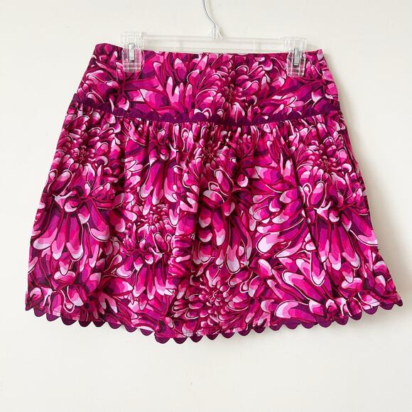 Kika Vargas x Target Mum Floral Scallop Edge Mini Skirt Size 4 NWT Pink Floral - Picture 3 of 10